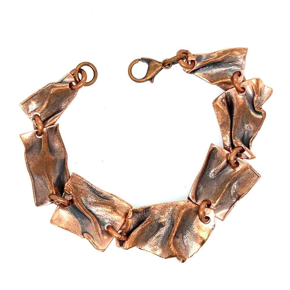 COPPER ARROYO ABSTRACT LINK BRACELET