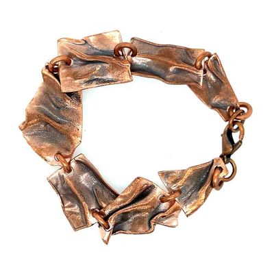 COPPER ARROYO ABSTRACT LINK BRACELET