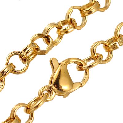 GOLD STAINLESS 4MM ROLO CHAIN 