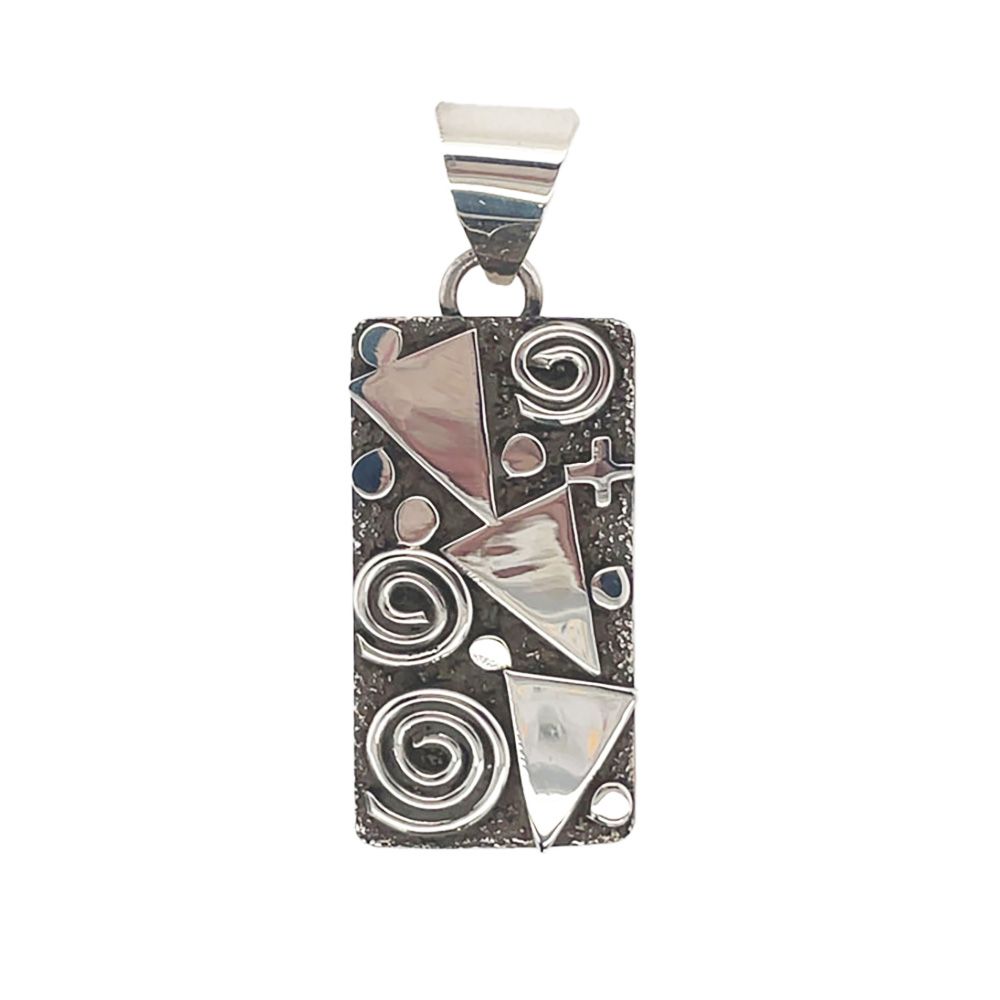 SILVER SYMBOLS PENDANT NAVAJO-ALEX SANCHEZ