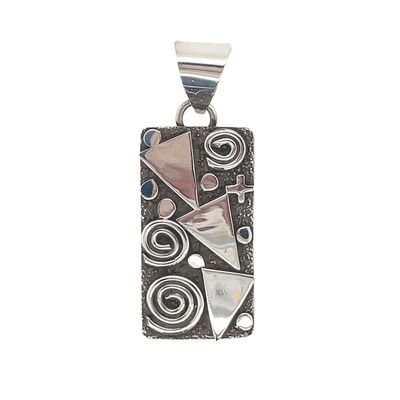 SILVER SYMBOLS PENDANT NAVAJO-ALEX SANCHEZ SILVER SYMBOLS PENDANT NAVAJO-ALEX SANCHEZ