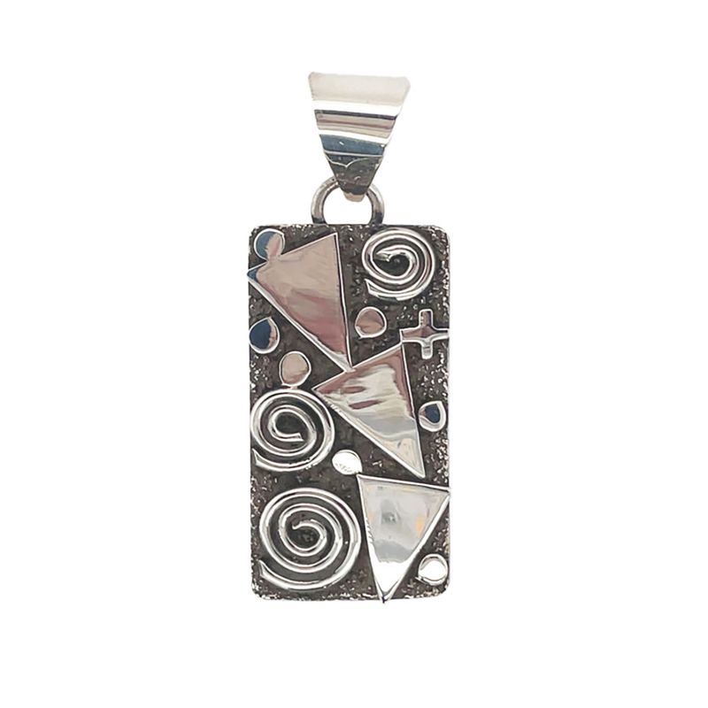 SILVER SYMBOLS PENDANT NAVAJO-ALEX SANCHEZ