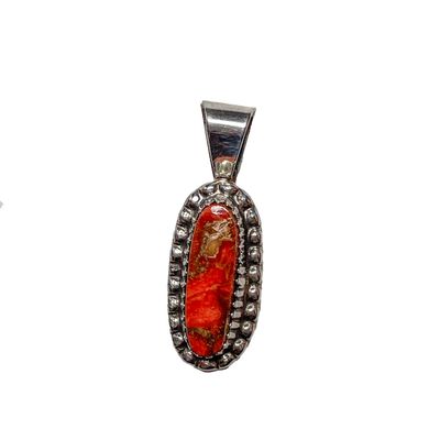 SILVER SPINEY OYSTER PENDANT NAVAJO-G BOYD