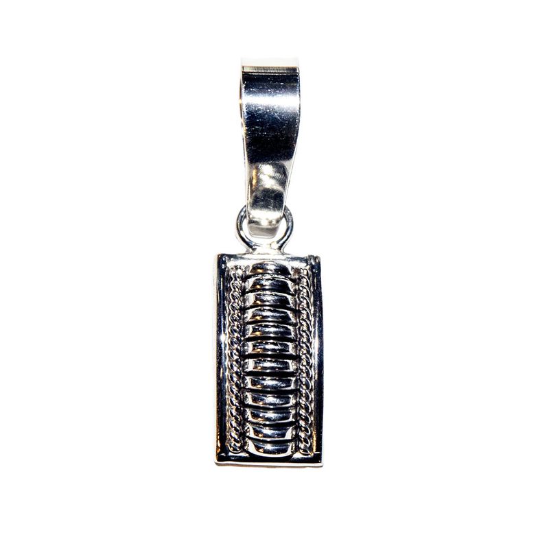 SILVER RECTANGLE RIB PENDANT NAVAJO-THOMAS CHARLEY