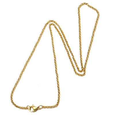 GOLD STAINLESS 2MM ROLO CHAIN 