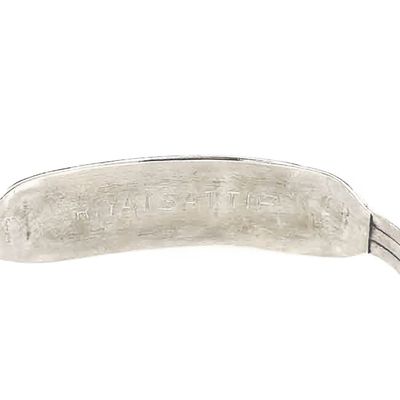 SILVER TUQUOISE FLOWER BRACELET ZUNI-RONALD YATSATTIE