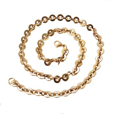GOLD STAINLESS OVAL LINK CHAIN 