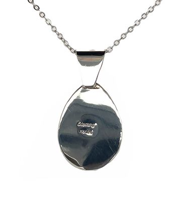 SILVER OPAL TEARDROP PENDANT NAVAJO-JAN MARIANO