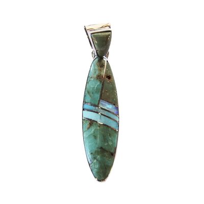 SILVER INLAY PENDANT NAVAJO-SAUL BENSON