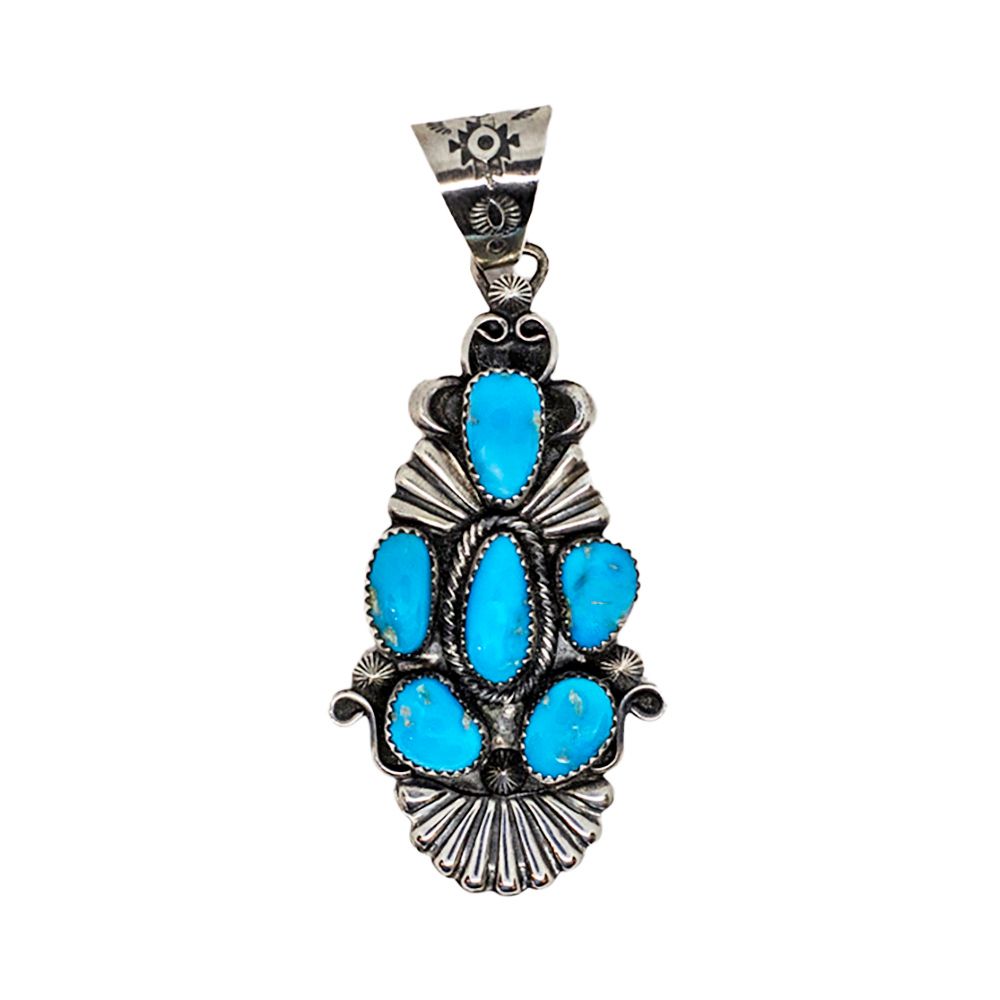 SILVER TURQUOISE PENDANT NAVAJO - EMMA LINCOLN