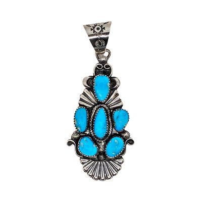 SILVER TURQUOISE PENDANT NAVAJO - EMMA LINCOLN