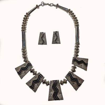SILVER SET NAVAJO - MELVIN THOMPSON