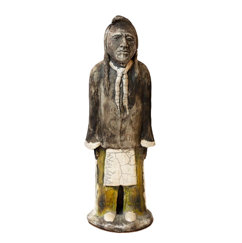 "DAKOTA WARRIOR 16x5 Clay Sculpture