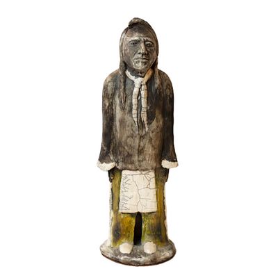 "DAKOTA WARRIOR 16x5 Clay Sculpture