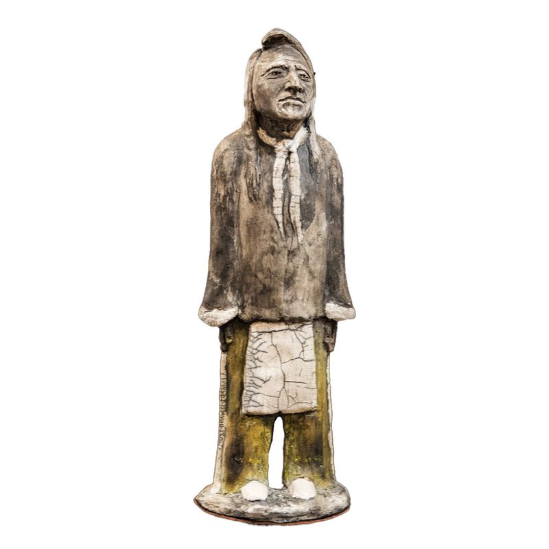 "DAKOTA WARRIOR 16x5 Clay Sculpture