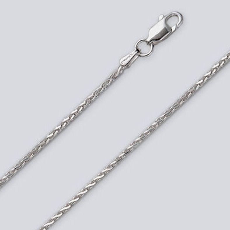 SS 1.5MM DIA CUT WHEAT CHAIN, Size: 16"