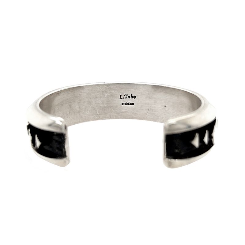SILVER TRI CUFF BRACELET NAVAJO-L. TAHE