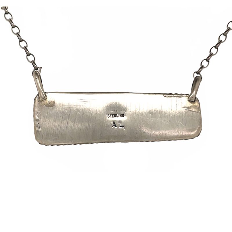 SILVER TURQUOISE NECKLACE NAVAJO - AUGUSTINE LARGO