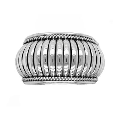 SILVER BUBBLE CUFF BRACELET NAVAJO - THOMAS CHARLEY