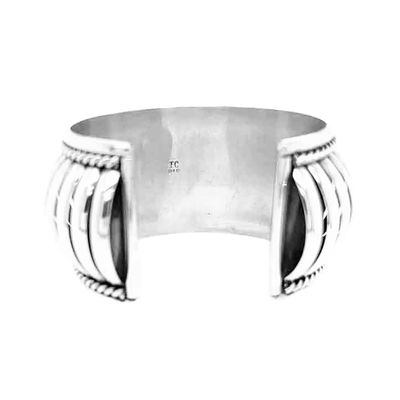 SILVER BUBBLE CUFF BRACELET NAVAJO - THOMAS CHARLEY