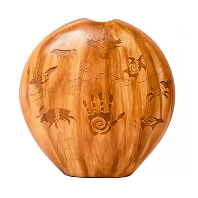 "NAVAJO MEMORIES" Petroglyph Pottery 12x12