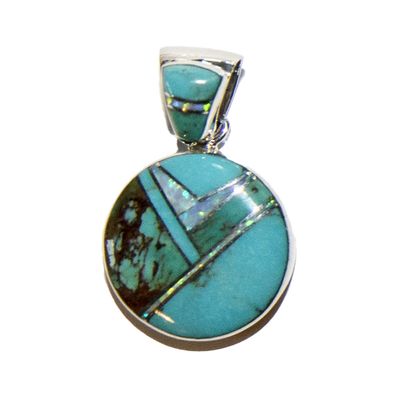 SILVER INLAY PENDANT NAVAJO-SHERYL MARTINEZ