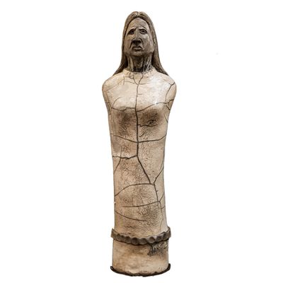 "TRIBAL MOTHER" 17x5 Clay Sculpture