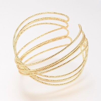 GOLD STAINLESS CUFF KAB55 GOLD STAINLESS CUFF KAB55