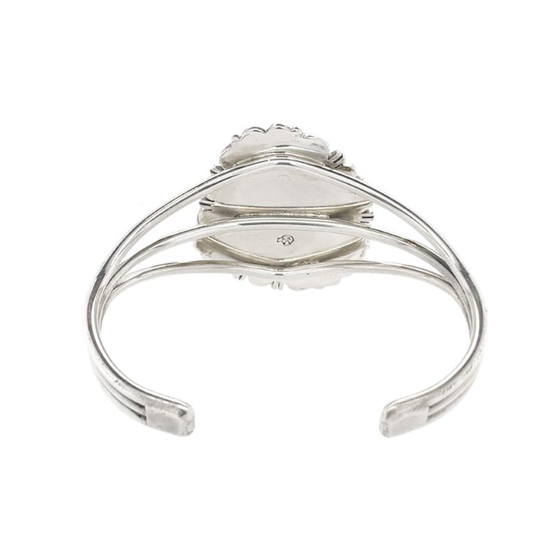 SILVER TURQUOISE CUFF BRACELET NAVAJO - RB