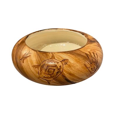 "KOKOPELLI MEDICINE" Petroglyph Pottery 8x3