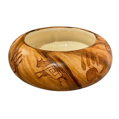 "KOKOPELLI MEDICINE" Petroglyph Pottery 8x3