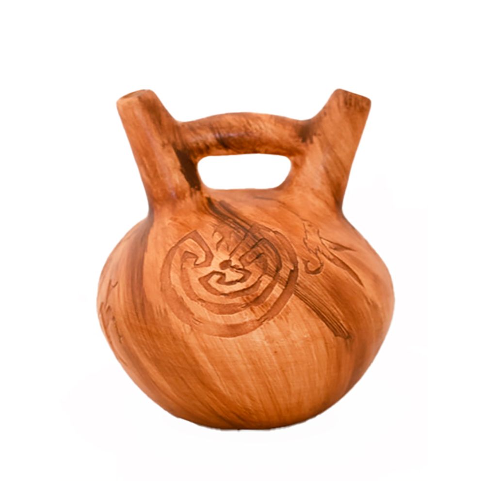 "CEREMONIAL VASE" Petroglyph Pottery 6”x 6.5”