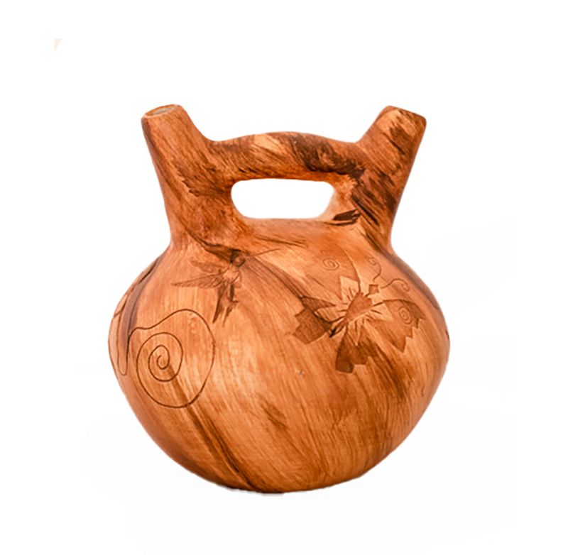 "CEREMONIAL VASE" Petroglyph Pottery 6”x 6.5”