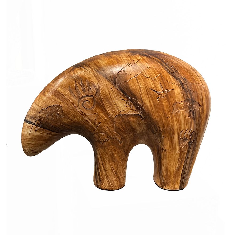 "JUMBO BEAR FETISH" Petroglyph Pottery 18x13.5x5