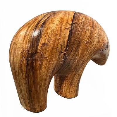 "JUMBO BEAR FETISH" Petroglyph Pottery 18x13.5x5