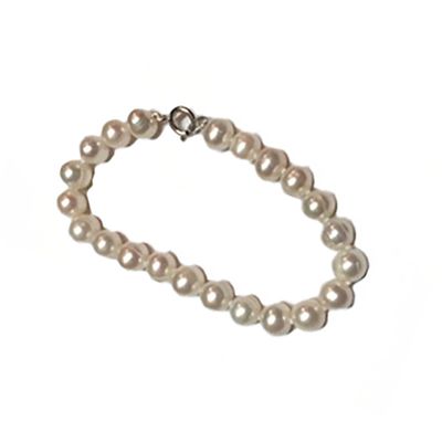SILVER 8MM PEARL BRACELET