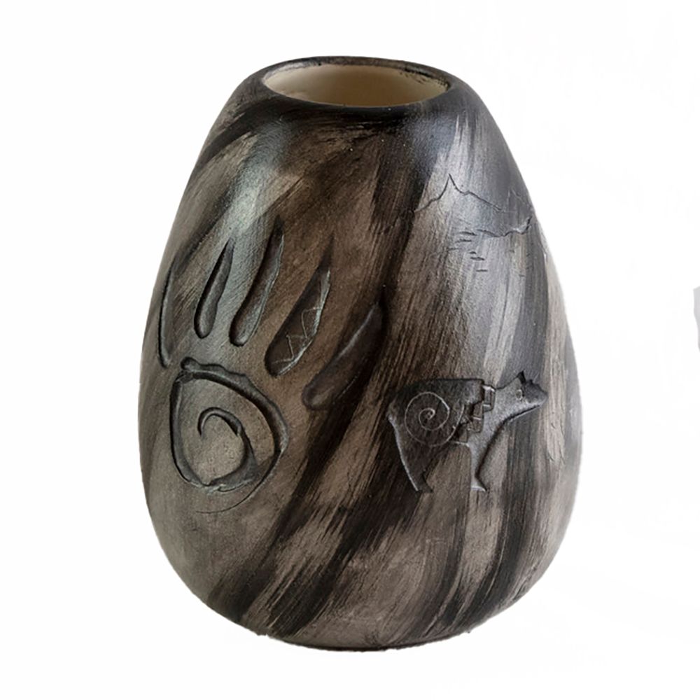 "SHAMAN TALES" Petroglyph Pottery 6x4.5