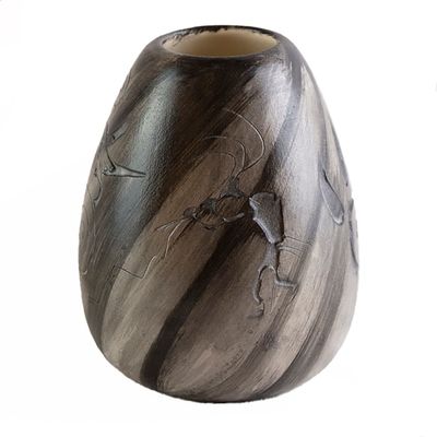 "SHAMAN TALES" Petroglyph Pottery 6x4.5