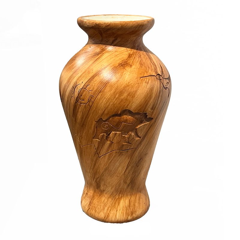 "SPIRIT VASE" Petroglyph Pottery 10”x5”