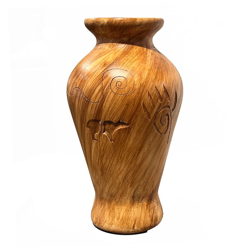 "SPIRIT VASE" Petroglyph Pottery 10”x5”
