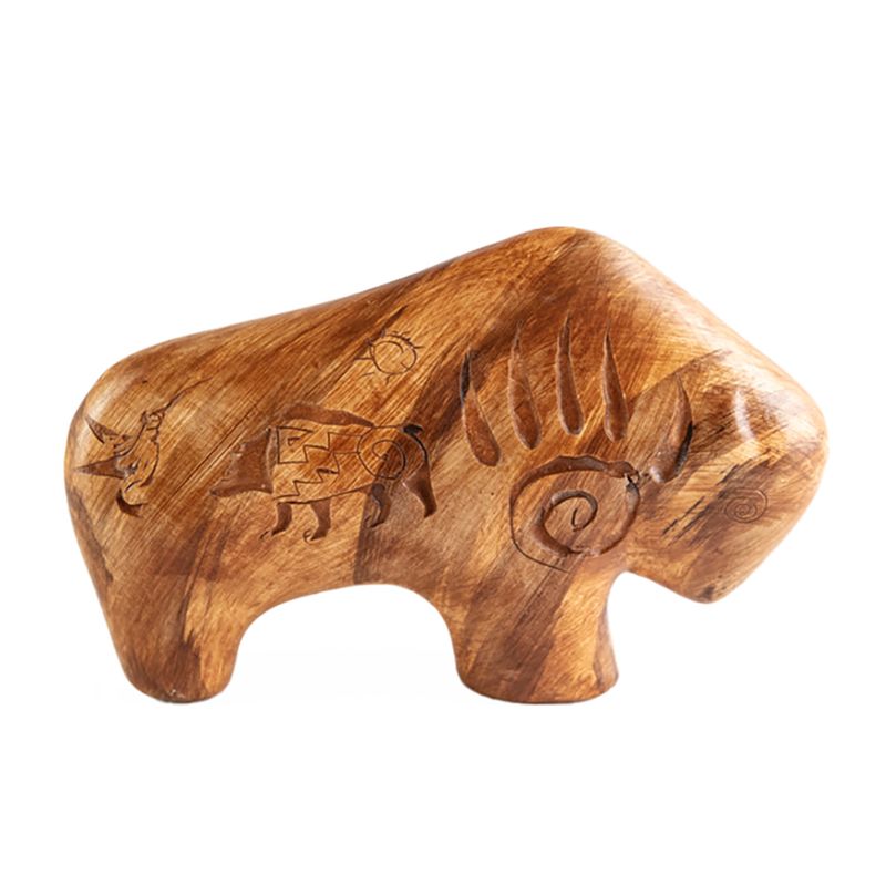 "BISON TALES" Petroglyph Pottery 6x9