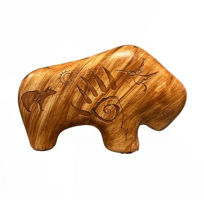 "BISON TALES" Petroglyph Pottery 6x9