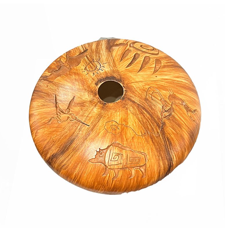 "LARGE SEED POT" Petroglyph Pottery 7x9