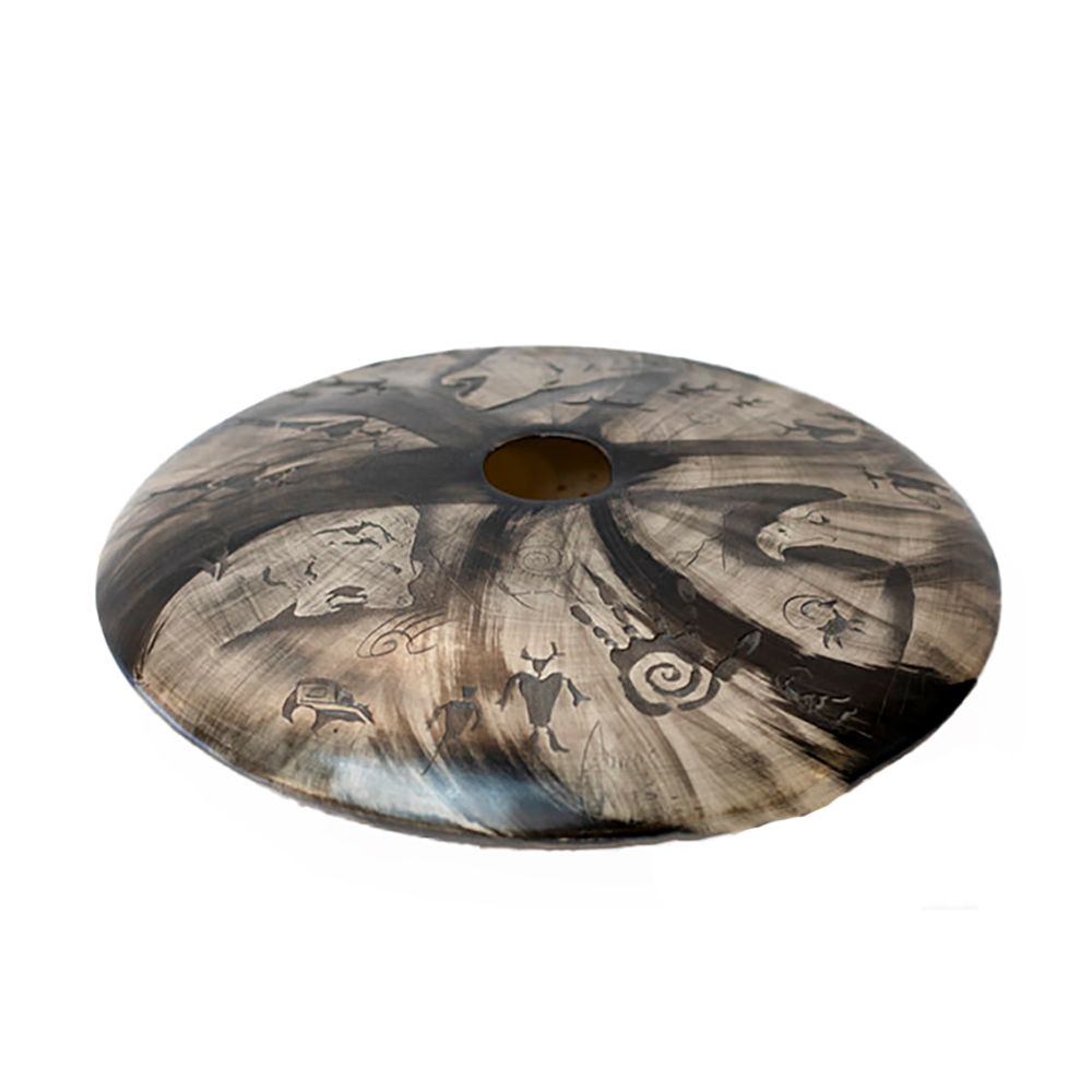"LG FLAT SEED POT" Petroglyph Pottery 2.5x16