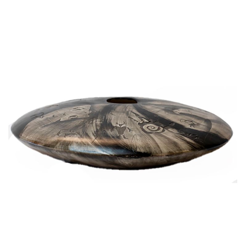 "LG FLAT SEED POT" Petroglyph Pottery 2.5x16