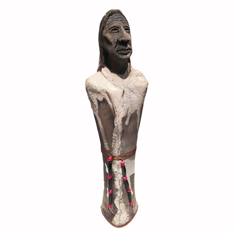 "SPIRIT WARRIOR" 14.5x4.5 Clay Sculpture