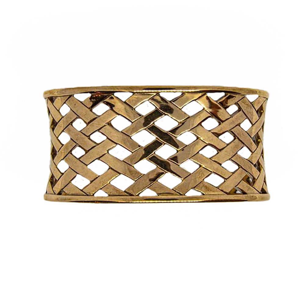 BRONZE WOVEN CUFF BRACELET