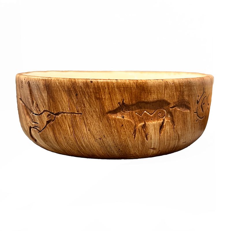 "KOKOPELLI SPIRIT" Petroglyph Pottery 5x3