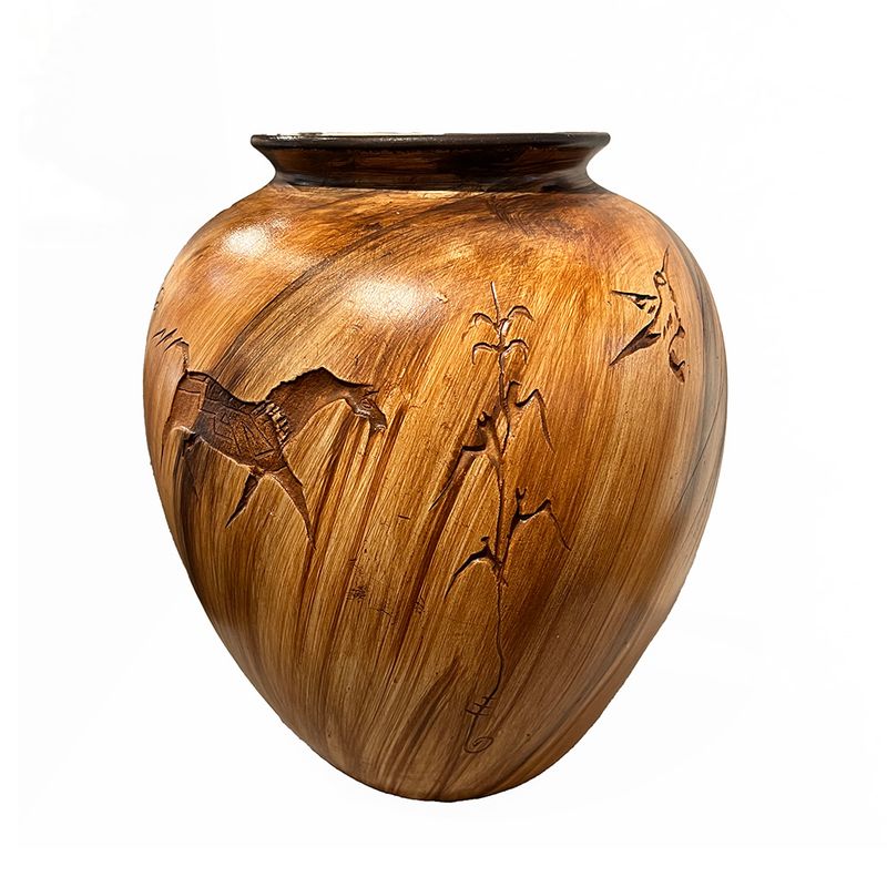 "ATLATL" Petroglyph Pottery 10x9