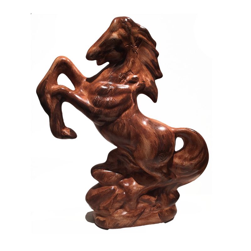 "LG. JUMPING HORSE" Petroglyph Pottery 14”x11”x4”